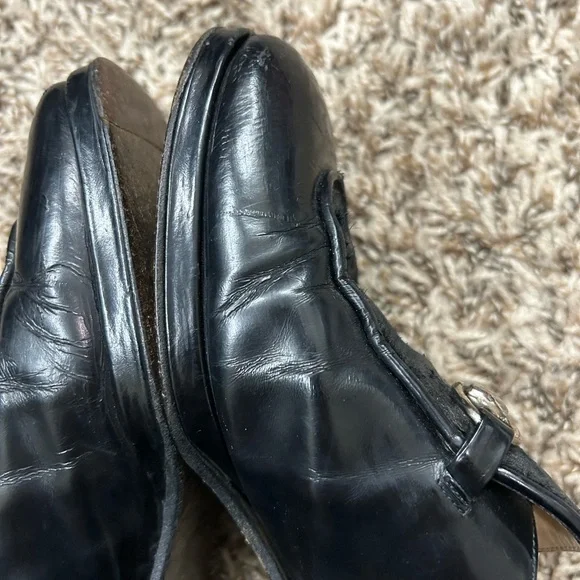 Gucci Classic Black Leather Loafers Sz 8.5 EXTREMELY WORN CONDITION - Picture 8 of 15